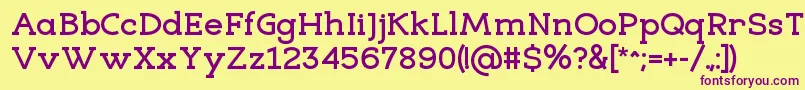 EligibleBold Font – Purple Fonts on Yellow Background