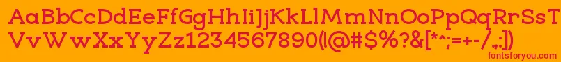 EligibleBold Font – Red Fonts on Orange Background