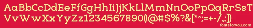 Шрифт EligibleBold – жёлтые шрифты на красном фоне