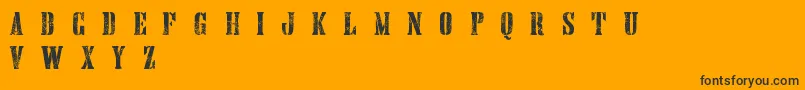 HandprintingpressErodedboldDemo Font – Black Fonts on Orange Background