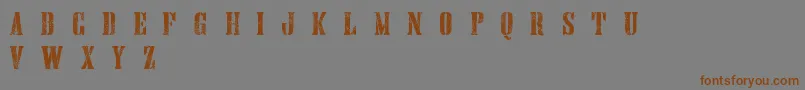 HandprintingpressErodedboldDemo Font – Brown Fonts on Gray Background