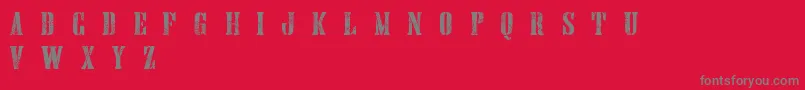 HandprintingpressErodedboldDemo Font – Gray Fonts on Red Background