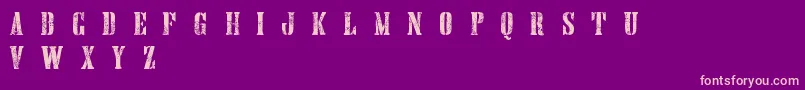 HandprintingpressErodedboldDemo Font – Pink Fonts on Purple Background