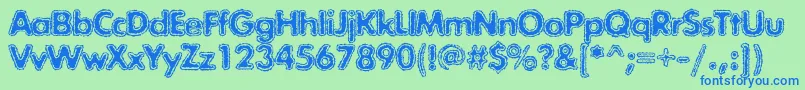 Exposuremixtwoc Font – Blue Fonts on Green Background