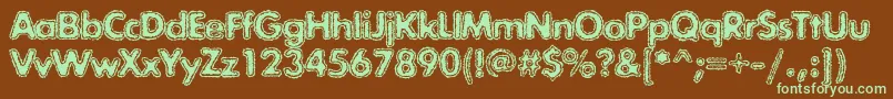 Exposuremixtwoc Font – Green Fonts on Brown Background