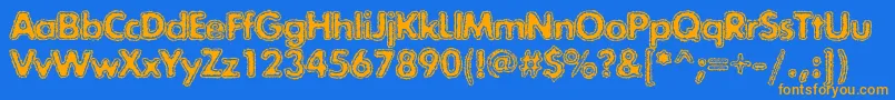 Exposuremixtwoc Font – Orange Fonts on Blue Background