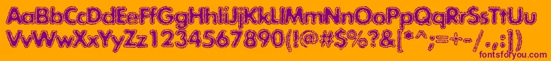 Exposuremixtwoc Font – Purple Fonts on Orange Background
