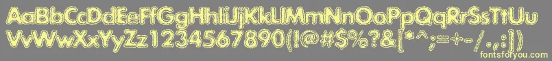 Exposuremixtwoc-Schriftart – Gelbe Schriften auf grauem Hintergrund