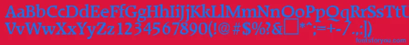 Шрифт RaleighMedium – синие шрифты на красном фоне