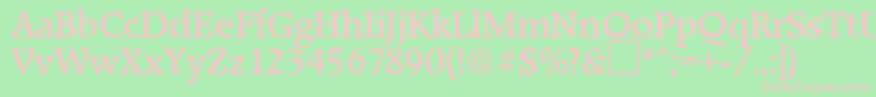 Шрифт RaleighMedium – розовые шрифты на зелёном фоне