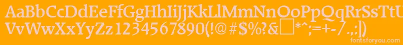RaleighMedium Font – Pink Fonts on Orange Background