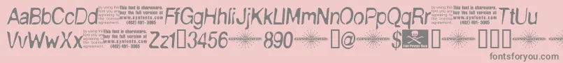 NudeUnpaidDemo Font – Gray Fonts on Pink Background