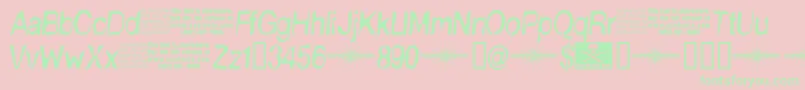 NudeUnpaidDemo Font – Green Fonts on Pink Background