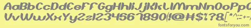 Fonte AboutYouItalic – fontes cinzas em um fundo amarelo