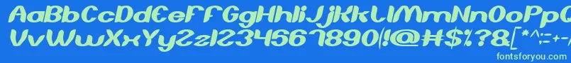 AboutYouItalic Font – Green Fonts on Blue Background