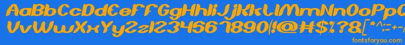 AboutYouItalic Font – Orange Fonts on Blue Background