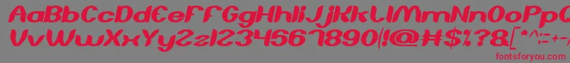Шрифт AboutYouItalic – красные шрифты на сером фоне