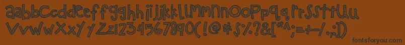 Kbzipadeedoodah Font – Black Fonts on Brown Background