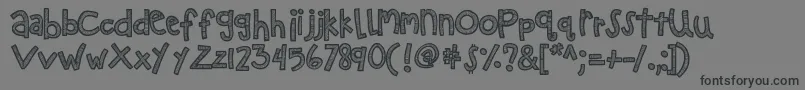 Kbzipadeedoodah Font – Black Fonts on Gray Background