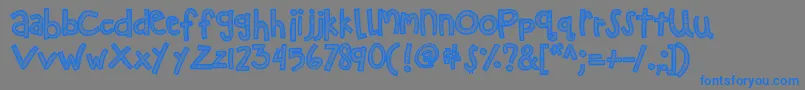 Kbzipadeedoodah Font – Blue Fonts on Gray Background
