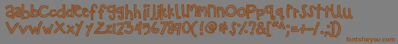 Kbzipadeedoodah Font – Brown Fonts on Gray Background