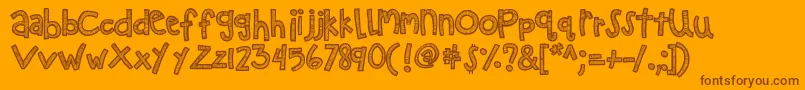 Kbzipadeedoodah Font – Brown Fonts on Orange Background