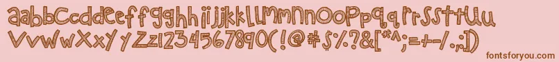 Kbzipadeedoodah Font – Brown Fonts on Pink Background