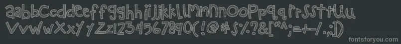 Kbzipadeedoodah Font – Gray Fonts on Black Background