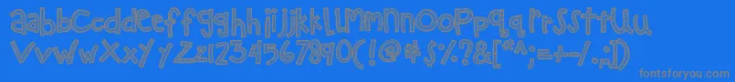 Kbzipadeedoodah Font – Gray Fonts on Blue Background