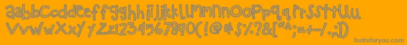 Kbzipadeedoodah Font – Gray Fonts on Orange Background