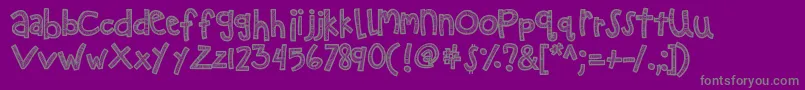 Kbzipadeedoodah Font – Gray Fonts on Purple Background