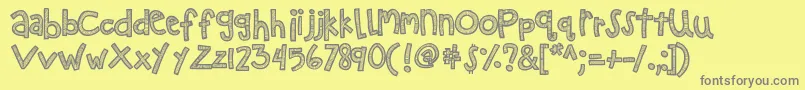 Kbzipadeedoodah Font – Gray Fonts on Yellow Background