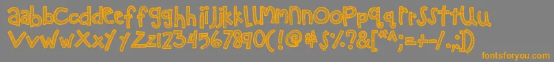 Kbzipadeedoodah Font – Orange Fonts on Gray Background