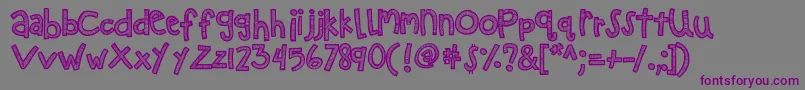 Kbzipadeedoodah Font – Purple Fonts on Gray Background