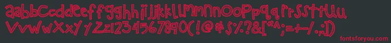 Kbzipadeedoodah Font – Red Fonts on Black Background