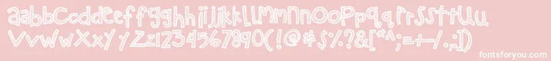 Kbzipadeedoodah Font – White Fonts on Pink Background
