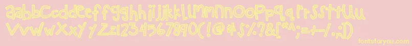 Kbzipadeedoodah Font – Yellow Fonts on Pink Background