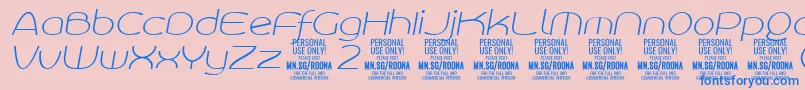 RoonasansthitPersonalUse Font – Blue Fonts on Pink Background