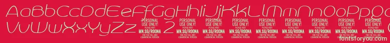 RoonasansthitPersonalUse Font – Green Fonts on Red Background