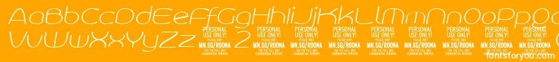 RoonasansthitPersonalUse Font – White Fonts on Orange Background