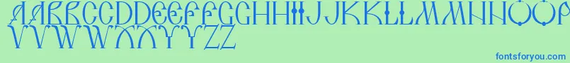 DsRussiaDemo Font – Blue Fonts on Green Background