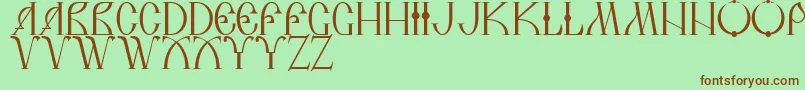 DsRussiaDemo Font – Brown Fonts on Green Background