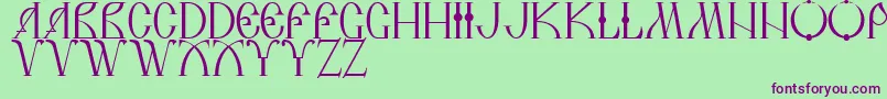 DsRussiaDemo Font – Purple Fonts on Green Background