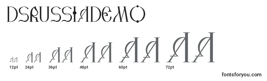Размеры шрифта DsRussiaDemo
