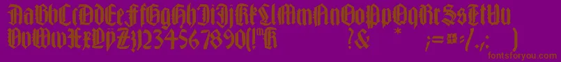 Шрифт Happyfraxx – коричневые шрифты на фиолетовом фоне