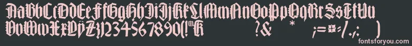 Happyfraxx-Schriftart – Rosa Schriften auf schwarzem Hintergrund