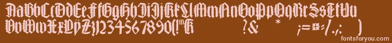 Happyfraxx Font – Pink Fonts on Brown Background