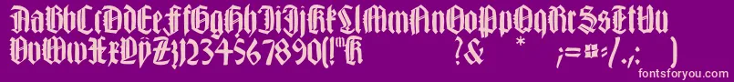 Happyfraxx Font – Pink Fonts on Purple Background
