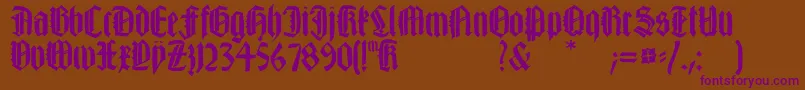 Happyfraxx Font – Purple Fonts on Brown Background