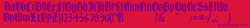 Happyfraxx-Schriftart – Violette Schriften auf rotem Hintergrund